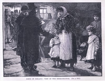 Scene in Ireland: Visit of the Tithe Proctor AD 1832 by E. F. Stanbury